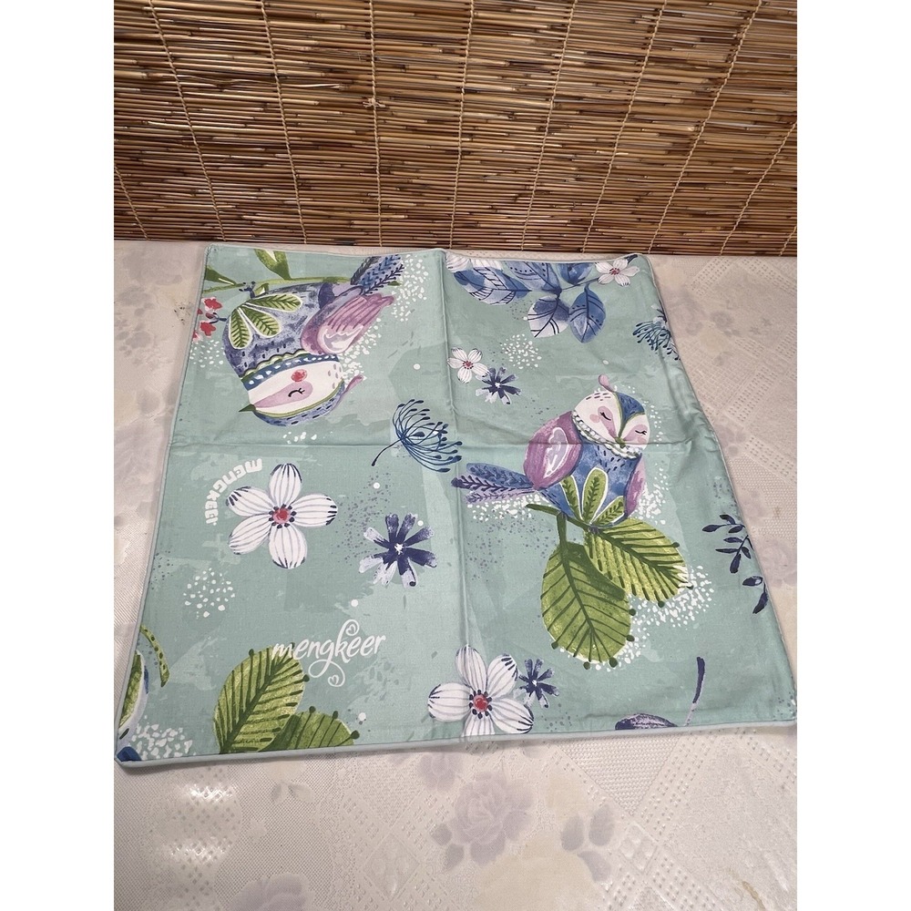 Bird Floral Throw Pillow Case 18x18 Colorful Flowers Decoration Pillow Cover